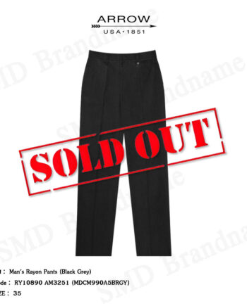 Arrow กางเกงสแล็ค ขายาว ทำงาน รุ่น Man's Rayon Pants (Black Grey) Code: RY10890 AM3251 (MDCM990A5BRGY)