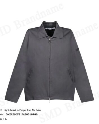 Off-White เสื้อแจ็คเก็ตแขนยาวผู้ชาย รุ่น Light Jacket In Forged Iron No Color Code: OMEA296F21FAB0010700