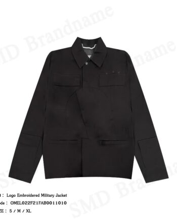 Off-White เสื้อแจ็คเก็ตแขนยาวผู้ชาย รุ่น Logo Embroidered Military Jacket Code: OMEL022F21FAB0011010