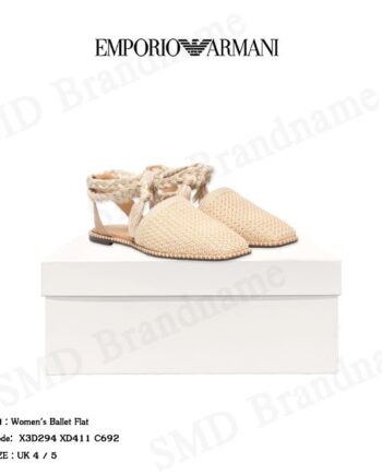 Emporio Armani รองเท้าบัลเล่ต์ผู้หญิง รุ่น Women's Ballet Flat Code: X3D294 XD411 C692
