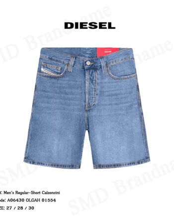 Diesel กางเกงยีนส์ขาสั้นผู้ชาย รุ่น Men's Regular-Short Calzoncini Code: A06430 OLGAH 01554