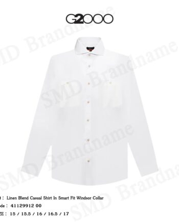 G2000 เสื้อเชิ้ตแขนยาวผู้ชาย รุ่น Linen Blend Casual Shirt In Smart Fit Windsor Collar Code: 41129912 00