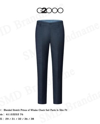 G2000 กางเกงสแล็ค ขายาว ทำงาน รุ่น Blended Stretch Prince of Whales Check Suit Pants In Slim Fit Code: 41153253 76