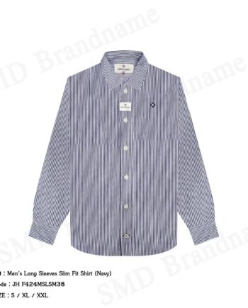 John Henry เสื้อเชิ้ตแขนยาวผู้ชาย รุ่น Men's Long Sleeves Slim Fit Shirt (Navy) Code: JH F424MSLSM38