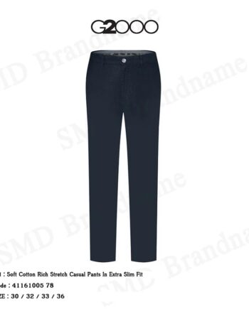 G2000 กางเกงขายาวผู้ชาย รุ่น Soft Cotton Rich Stretch Casual Pants In Extra Slim Fit Code: 41161005 78