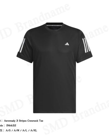 Adidas เสื้อยืดคอกลมผู้ชาย รุ่น Aeroready 3 Stripes Crewneck Tee Code: IN6632