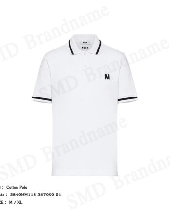 MSGM เสื้อโปโลผู้ชาย รุ่น Cotton Polo Code: 3840MM118 257090 01