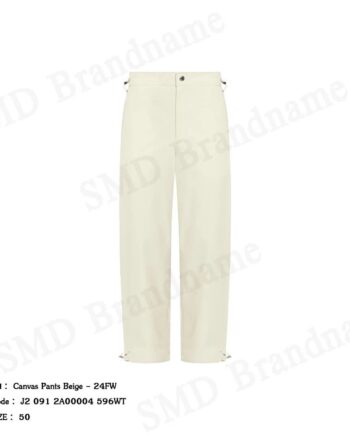 Moncler กางเกงขายาวผู้ชาย รุ่น Canvas Pants Beige - 24FW Code: J2 091 2A00004 596WT