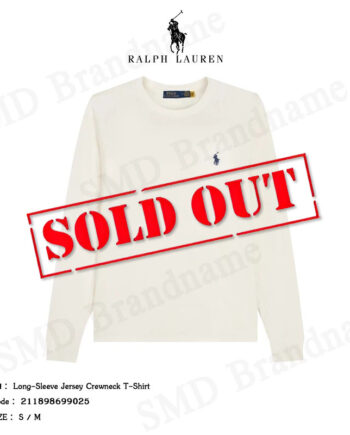 Polo Ralph Lauren เสื้อยืดคอกลมแขนยาวผู้หญิง รุ่น Long-Sleeve Jersey Crewneck T-Shirt Code: 211898699025