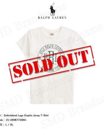 Polo Ralph Lauren เสื้อยืดคอกลม รุ่น Embroidered Logo Graphic Jersey T-Shirt Code: 211898773001