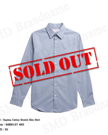 Calvin Klein เสื้อเชิ้ตแขนยาวผู้ชาย รุ่น Supima Cotton Stretch Slim Shirt Code: 40BM127 4KX
