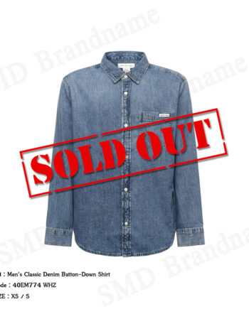 Calvin Klein Jeans เสื้อเชิ้ตแขนยาวผู้ชาย รุ่น Men's Classic Denim Button-Down Shirt Code: 40EM774 WHZ