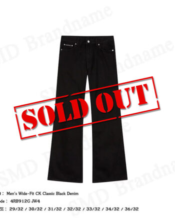 Calvin Klein Jeans กางเกงยีนส์ผู้ชาย รุ่น Men's Wide-Fit CK Classic Black Denim Code: 4RB912G JW4