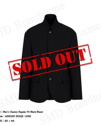 Armani Exchange เสื้อเบลเซอร์ผู้ชาย รุ่น Men's Classics Regular Fit Black Blazer Code: 6DZG20 ZN5QZ 1200