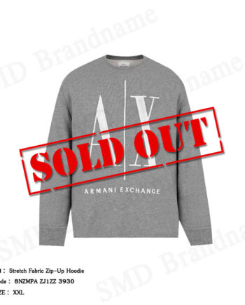 Armani Exchange เสื้อสเวตเตอร์แขนยาวผู้ชาย รุ่น Stretch Fabric Zip-Up Hoodie Code: 8NZMPA ZJ1ZZ 3930