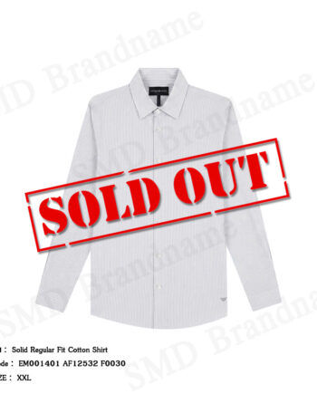 Emporio Armani เสื้อเชิ้ตแขนยาวผู้ชาย รุ่น Solid Regular Fit Cotton Shirt Code: EM001401 AF12532 F0030