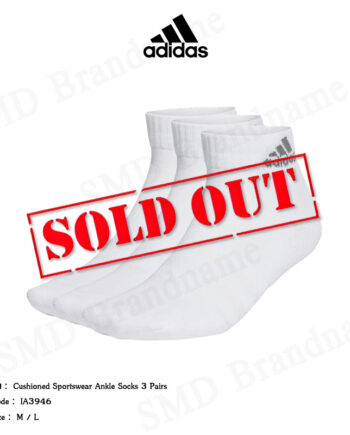 Adidas ถุงเท้า รุ่น Cushioned Sportswear Ankle Socks 3 Pairs Code: IA3946