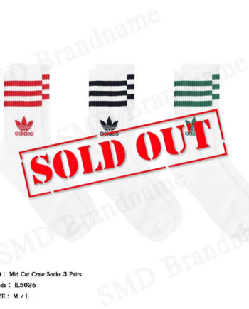 Adidas ถุงเท้า รุ่น Mid Cut Crew Socks 3 Pairs Code: IL5026