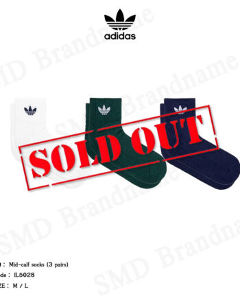 Adidas ถุงเท้า รุ่น Mid-Calf Socks (3 Pairs) Code: IL5028
