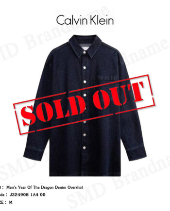 Calvin Klein Jeans เสื้อเชิ้ตยีนส์แขนยาว รุ่น Men's Year Of The Dragon Denim Overshirt Code J324908 1A4 00