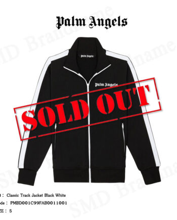 Palm Angels เสื้อแจ็คเกต รุ่น Classic Track Jacket  Black White Code: PMBD001C99FAB0011001