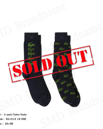 Lacoste ถุงเท้าข้อยาว รุ่น 2-pack Cotton Socks Code: RA1513 10 HDE