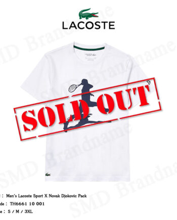 Lacoste เสื้อยืดคอกลม เซ็ทหมวก ถุงผ้า รุ่น Men's Lacoste Sport X Novak Djokovic Pack Code: TH6661 10 001