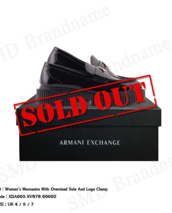 Armani Exchange รองเท้าโมคาซินผู้หญิง รุ่น Women's Moccasins With Oversized Sole And Logo Clamp Code: XDA005 XV878 00002