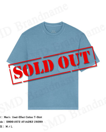 Armani Exchange เสื้อยืดคอกลมผู้ชาย รุ่น Men's Used-Effect Cotton T-Shirt Code: XM001072 AF16283 U9289