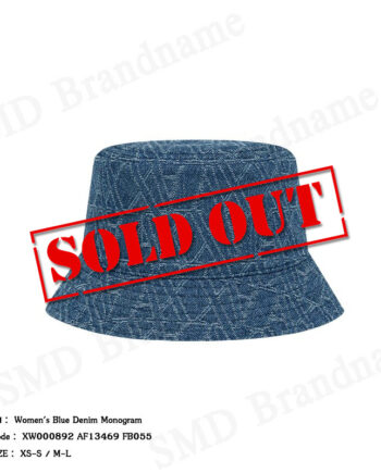 Armani Exchange หมวกบักเก็ต รุ่น Women's Blue Denim Monogram Cap Code: XW000892 AF13469 FB055