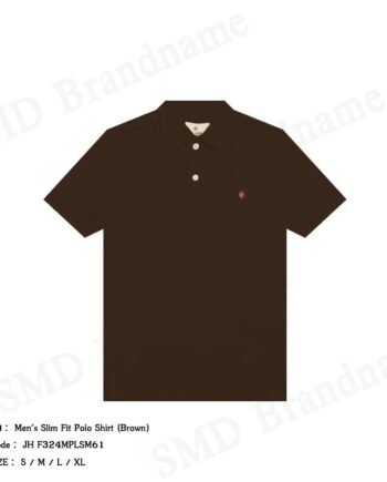 John Henry เสื้อโปโลผู้ชาย รุ่น Men's Slim Fit Polo Shirt (Brown) Code: JH F324MPLSM61