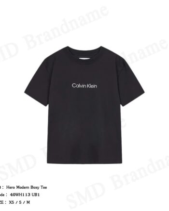 Calvin Klein เสื้อยืดคอกลมผู้หญิง รุ่น Hero Modern Boxy Tee Code: 40WH113 UB1