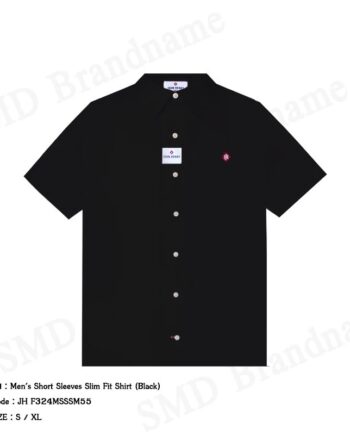 John Henry เสื้อเชิ้ตแขนสั้นผู้ชาย รุ่น Men's Short Sleeves Slim Fit Shirt (Black) Code: JH F324MSSSM55