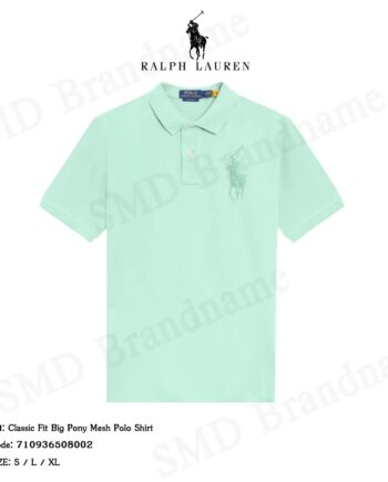 Polo Ralph Lauren เสื้อโปโลผู้ชาย รุ่น Classic Fit Big Pony Mesh Polo Shirt Code: 710936508002