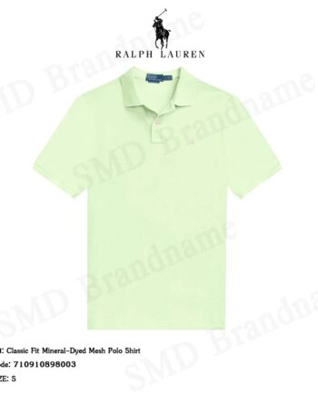 Polo Ralph Lauren เสื้อโปโลผู้ชาย รุ่น Classic Fit Mineral-Dyed Mesh Polo Shirt Code: 710910898003