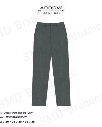 Arrow กางเกงสแล็คผู้ชาย ขายาว ทำงาน รุ่น Viscose Pant Slim Fit (Grey) Code: MSCS307S2BSGY
