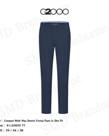 G2000 กางเกงสแล็คผู้ชาย ขายาว ทำงาน รุ่น Compact Multi-Way Stretch Formal Pants In Slim Fit Code: 41153033 77