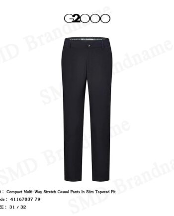G2000 กางเกงสแล็คผู้ชาย ขายาว ทำงาน รุ่น Compact Multi-Way Stretch Casual Pants In Slim Tapered Fit Code: 41167037 79