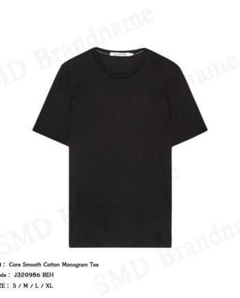 Calvin Klein เสื้อยืดคอกลมผู้ชาย รุ่น Core Smooth Cotton Monogram Tee Code: J320986 BEH