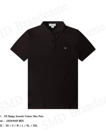 Calvin Klein Jeans เสื้อโปโลผู้ชาย รุ่น CK Badge Smooth Cotton Slim Polo Code: J326950 BEH