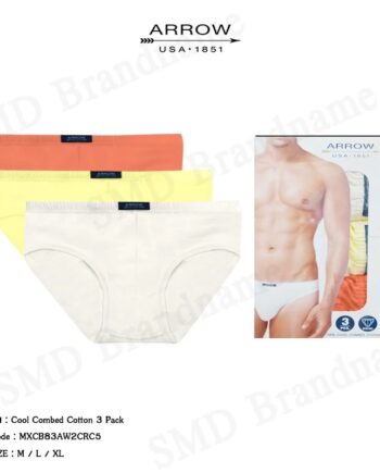 Arrow กางเกงชั้นในผู้ชาย รุ่น Cool Combed Cotton 3 Pack Code: MXCB83AW2CRC5
