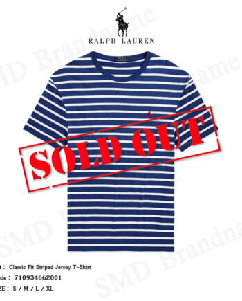 Polo Ralph Lauren เสื้อยืดคอกลมผู้ชาย รุ่น Classic Fit Striped Jersey T-Shirt Code: 710934662001