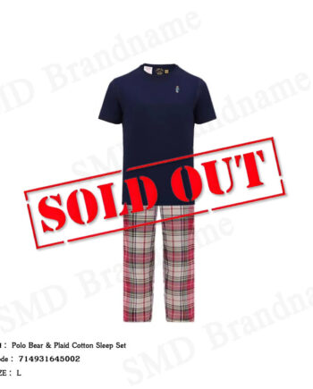Polo Ralph Lauren เซ็ทชุดนอนผู้ชาย รุ่น Polo Bear & Plaid Cotton Sleep Set Code: 714931645002