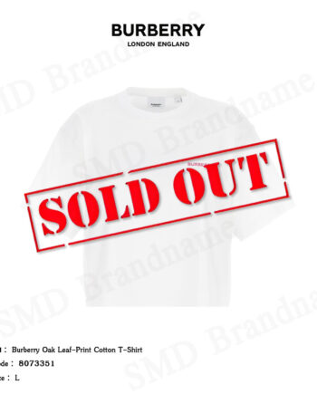 Burberry เสื้อครอป รุ่น Burberry Oak Leaf-print cotton T-shirt Code: 8073351
