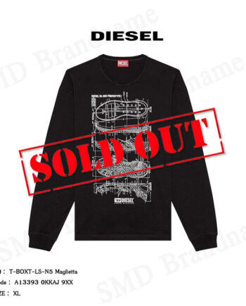Diesel เสื้อคอกลมแขนยาวผู้ชาย รุ่น Longsleeve T-BOXT-LS-N5 Maglietta Code: A13393 0KKAJ 9XX