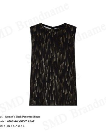Armani Exchange เสื้อเบลาส์ผู้หญิง รุ่น Women's Black Patterned Blouse Code: 6DYH44 YN2VZ 42AP