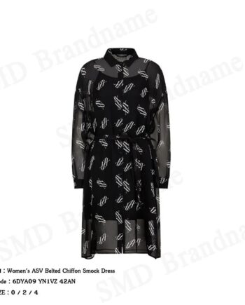 Armani Exchange ชุดเดรสผู้หญิง รุ่น Women's ASV Belted Chiffon Smock Dress Code: 6DYA09 YN1VZ 42AN