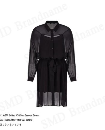Armani Exchange ชุดเดรสผู้หญิง รุ่น ASV Belted Chiffon Smock Dress Code: 6DYA09 YN1VZ 1200