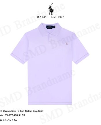 Polo Ralph Lauren เสื้อโปโลผู้ชาย รุ่น Custom Slim Fit Soft Cotton Polo Shirt Code: 710704319133
