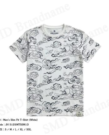 John Henry เสื้อยืดคอกลมผู้ชาย รุ่น Men's Slim Fit T-Shirt (White) Code: JH S125MTSSM13